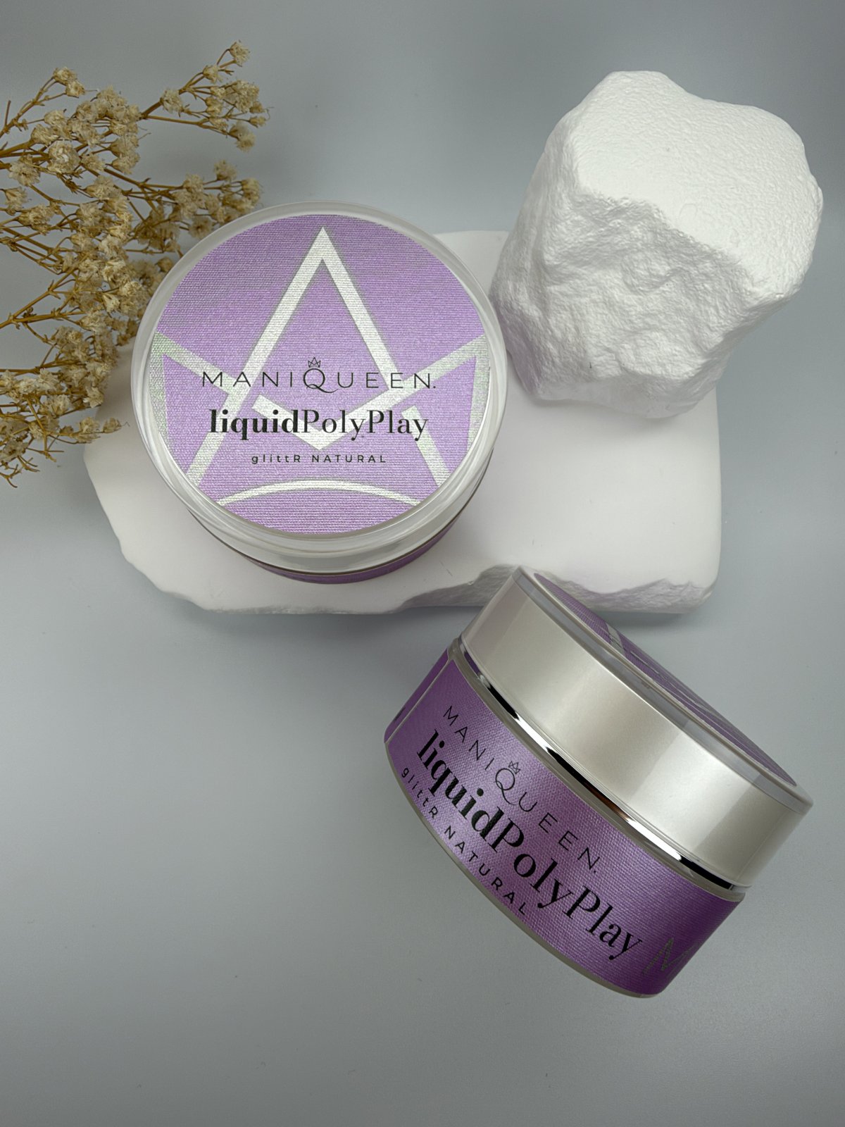 ManiQueen liquid PolyPlay glittR natural